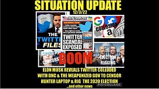 SITUATION UPDATE: BOOM! ELON MUSK REVEALS TWITTER COLLUDED WITH DNC & THE WEAPONIZED GOV TO CENSOR..