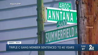 Convicted Baltimore gang member sentenced to 40 years in federal prison