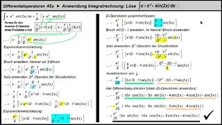 Differentialoperatoren 45a ► Anwendung: Integrale lösen ► ∫ x · exp(x) · sin(2·x) dx