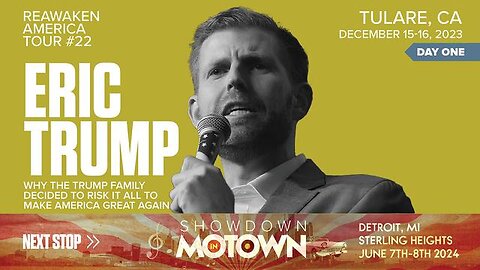 ReAwaken America Tour | Eric Trump | Why the TRUMP Family Decided to Risk It All