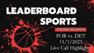POR vs. DET Live Call PBP Highlights | 11.01.2023