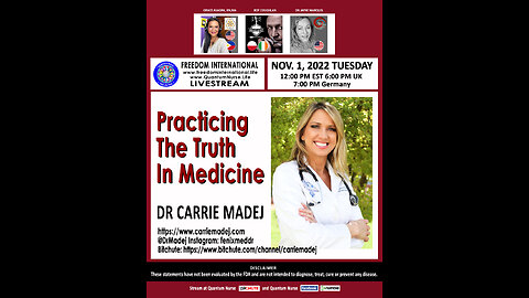 Dr. Carrie Madej - "Practicing The Truth In Medicine"