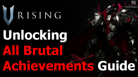 V Rising Solo All Brutal Achievements & Trophies - Brutal Dracula Solo Build - Easier Brutal Setup