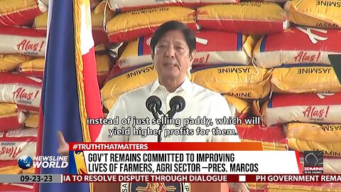 Gov't remains committed to improving lives of farmers, agri sector –Pres. Marcos