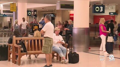 Flight delays and cancelations continue to impact travelers at PBIA