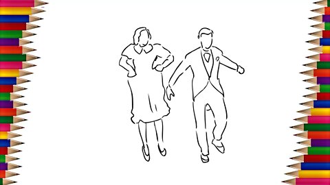 Casal Dançando Swing | Couple Dancing Swing | Desenhos Irados Nº 005 |2021