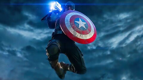 Captain America Lifts Thor's Hammer Mjolnir