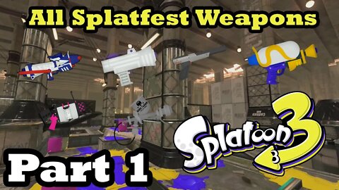 All Weapons On Splatoon 3 Splatfest World Premiere Turfwar Part 1 [NSW/4K][Commentary By X99]