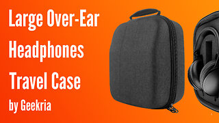 Large Over-Ear Headphones Travel Case, Hard Shell Headset Carrying Case | Geekria