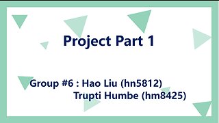 CS6710 Group#6, Project Part 1