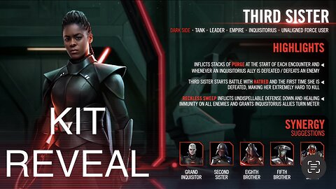 *NEW* Character Inbound: Third Sister (Reva) | Kit Reveal | Star Wars Galaxy of Heroes