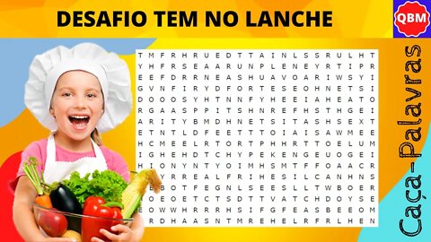 CAÇA-PALAVRAS tem no lanche matutino