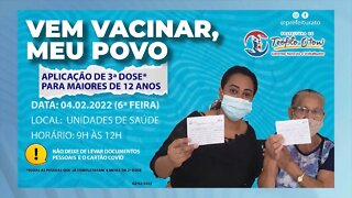 Nordeste Mineiro: ampliada vacinação para adultos e crianças nesta 6ª feira em Teófilo Otoni