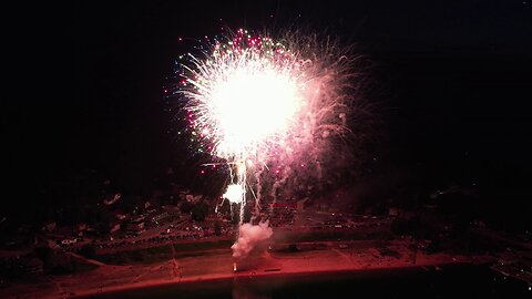 Ariel footage of the Grand Marais, Michigan Fireworks 2023