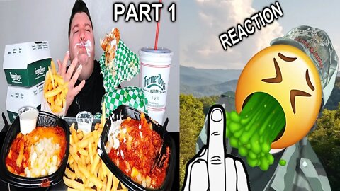 Bacon Burger & Chili Cheese Fries - Farmer Boys - Mukbang (More Nikocado) (PART 1) REACTION!! (BBT)