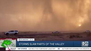 East Valley hit with storms Wednesday night
