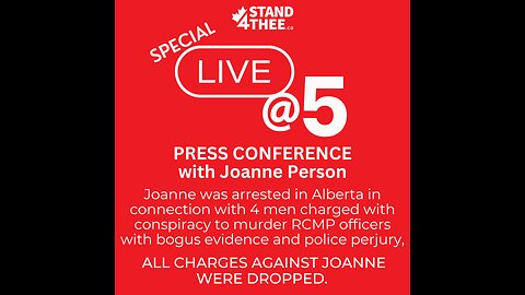 Stand4THEE Live @ 5 Press Conference with Joanne Person