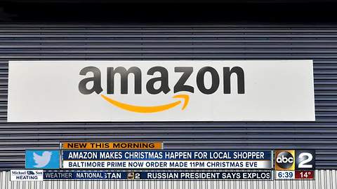 Amazon saves Baltimore shopper's Christmas