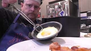 Tank Cooks Bacon and Eggs in the Air Fryer