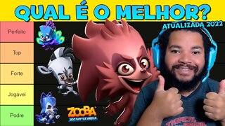 QUAL É O MELHOR PERSONAGEM DO ZOOBA | TIER LIST #2