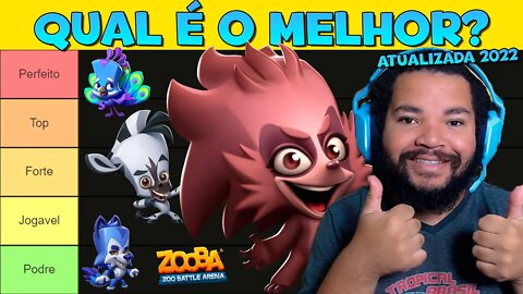 QUAL É O MELHOR PERSONAGEM DO ZOOBA | TIER LIST #2