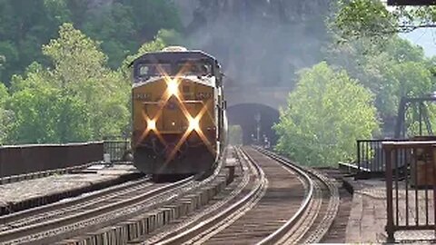 CSX M371 Manifest Mixed Freight Train from Harpers Ferry, West Virginia May 11, 2023