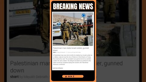 Palestinian man stabs Israeli soldier in the back, gunned down by Israeli forces #shorts #news