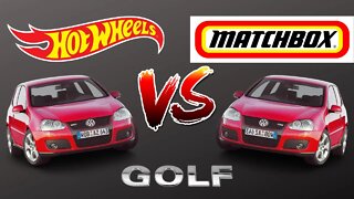 Comparativo do Volkswagen Golf da Hot Wheels VS Matchbox