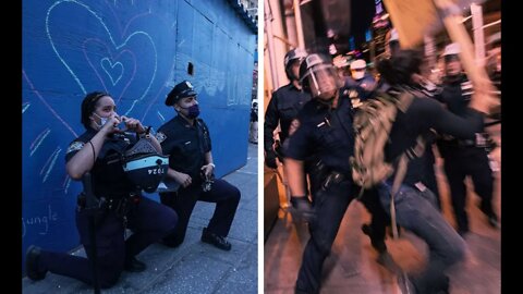Cops Kneel In Solidarity, Then Mace, Gas & Physically Assault Protesters