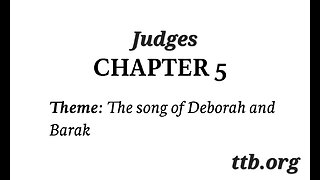 Judges Chapter 5 (Bible Study)