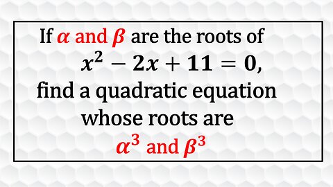 Finding a quadratic equation given the roots of another quadratic equation.