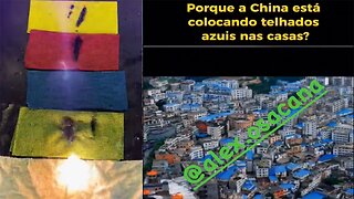 Por que a China está colocando telhados azuis nas casas?