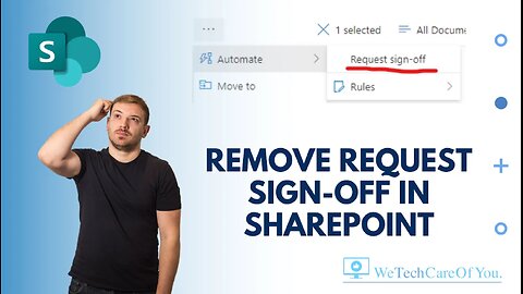 SharePoint List or Library Remove out of box flow Request sign off