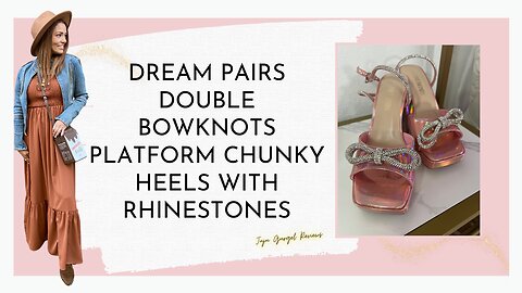 DREAM PAIRS Double Bowknots Platform Chunky Heels with Rhinestones review