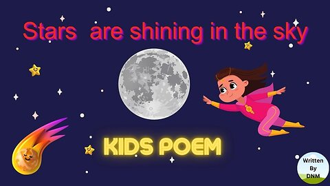 Children poem | Nursery Rhymes | Kids Poem | नर्सरी कविता | stars are shining with English SUB.