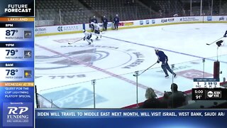 Lightning practice ahead of tomorrow's first Stanley Cup Final game