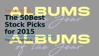 The 50Best Stock Picks for 2015