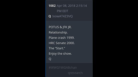Q post #1082 The Son of the Storm.
