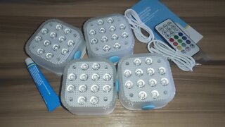 Purheme Rechargeable Submersible Pool Lights with Remote