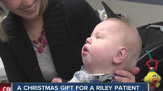 A Christmas Gift: Riley patient gets to spend his first Christmas at home