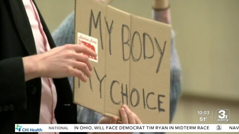 Protesters gather at Omaha City Hall in response to leaked U.S. Supreme Court draft opinion