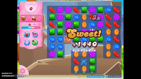 Candy Crush Level 1418 Audio Talkthrough, 1 Star 0 Boosters