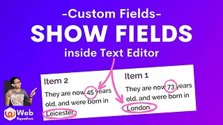 Show Many Custom Fields and Text inside Elementor Text Editor - Free Easy Code
