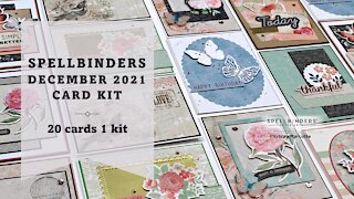 Spellbinders | December 2021 card kit | 20 cards 1 kit