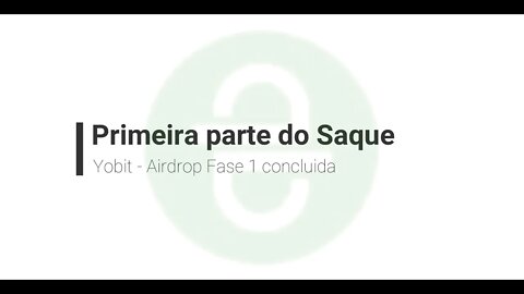 Finalizado - Airdrop - Yobit - Primeira parte do pagamento dos DRLS - Até 09/10