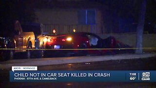Child not in car seat dies in West Phoenix crash