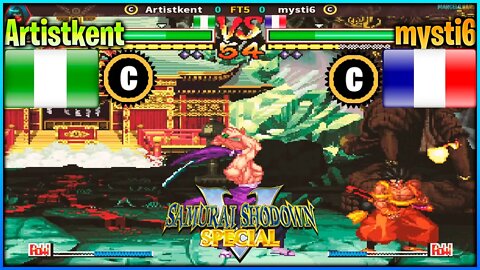 Samurai Shodown V Special (Artistkent Vs. mysti6) [Nigeria Vs. France]