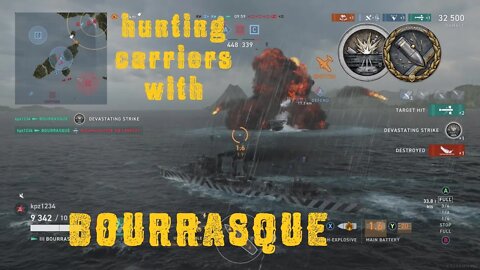 Hunting Carriers With Bourrasque (World of Warships Legends Gameplay Review)