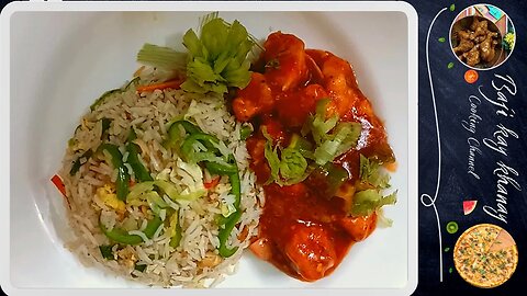 chicken shashlik with fried rice