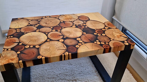 Coffee Table from the Peach Tree and Epoxy resin By Awesome Craft(1080P_HD)